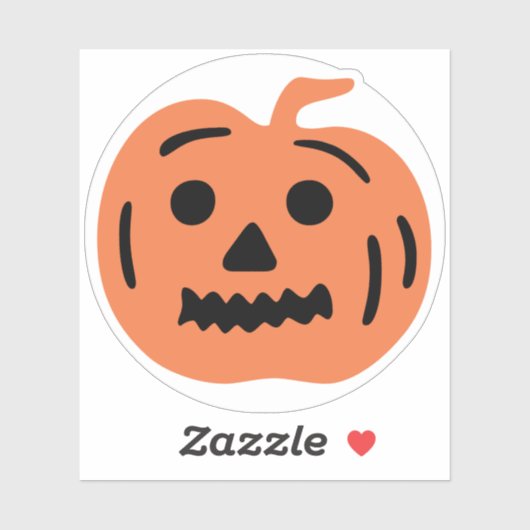 オレンジ色のジャック・オ・ランタン ハロウィン パンプキン シール (シート)