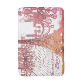 オレンジ色のスクリプトchandelier parisエッフェルタワー バスマット (正面縦)