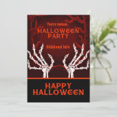 オレンジ色のスケルトンハンド 招待状 (スタンド正面)