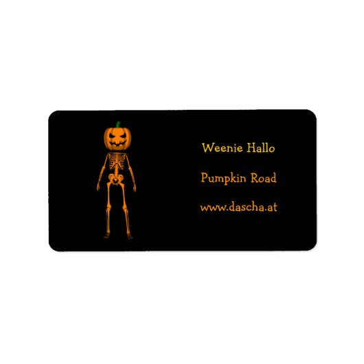 オレンジ色のスケルトン ラベル (正面)