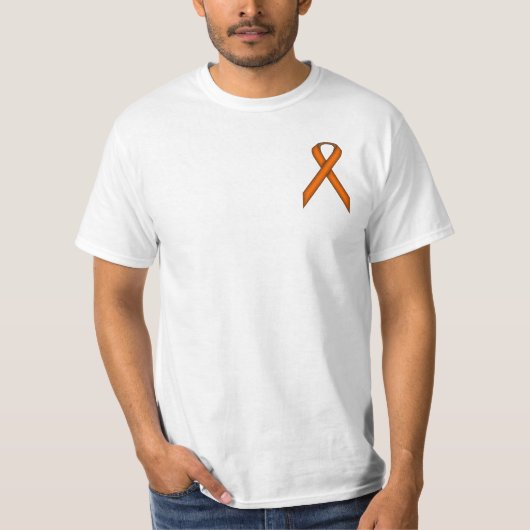 オレンジ色のスタンダードリボン Tシャツ (正面)
