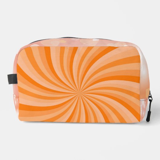 オレンジ色のスターバスト渦巻き ドップキット (正面)