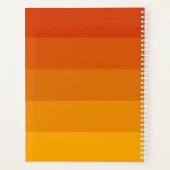 オレンジ色のストライプパレット プランナー手帳 (裏面)