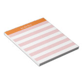 オレンジ色のストライプピンク色のTo-Doリストタススタイリッシュクプランナー ノートパッド (アングル)