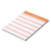 オレンジ色のストライプピンク色のTo-Doリストタススタイリッシュクプランナー ノートパッド (回転)