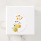 オレンジ色のスパイシーなイタリアンウェディングシャワー　アペロールスプリッツ フェイバータグ (インサイチュ)