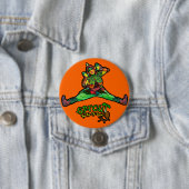 オレンジ色のスプラウボタン 缶バッジ (インサイチュ)