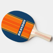 オレンジ色のスプラッシュストライプボードの名前 卓球ラケット (横)
