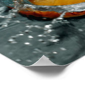 オレンジ色のスプラッシュポスター ポスター (角)