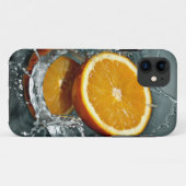 オレンジ色のスプラッシュiPhoneケース Case-Mate iPhoneケース (裏面(横))