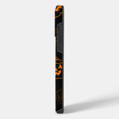 オレンジ色のスプーキー・ハロウィン iPhoneケース (左側面)