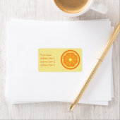 オレンジ色のスライスとカスタムのアドレス情報 ラベル (インサイチュ)