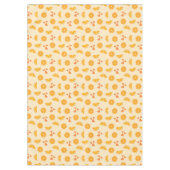 オレンジ色のスライスとハート テーブルクロス (正面)