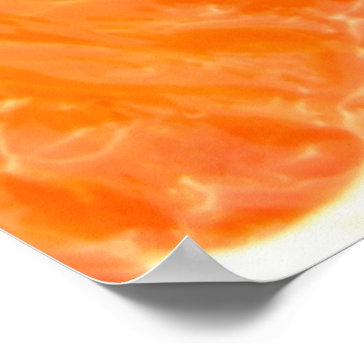 オレンジ色のスライスの半分 ポスター (角)