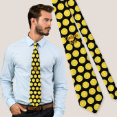 オレンジ色のスライスパターン ネクタイ