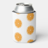 オレンジ色のスライスパターン 缶クーラー (缶裏面)
