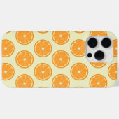 オレンジ色のスライスパターン Case-Mate iPhoneケース (裏面 (横))