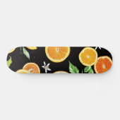 オレンジ色のスライス2 #pattern #trendy #style スケートボード (横)