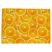 オレンジ色のスライス ラージペーパーバッグ (裏面)