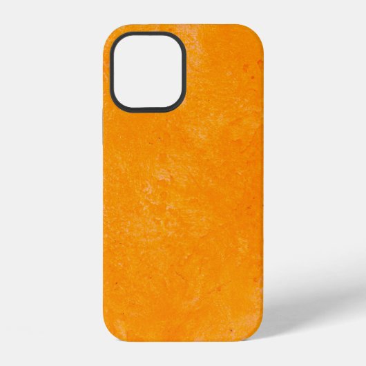 オレンジ色のセメント表面、抽象芸術パターン背景 iPhoneケース (裏面)