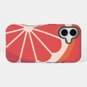オレンジ色のセルカバー iPhone 16ケース (裏面横)