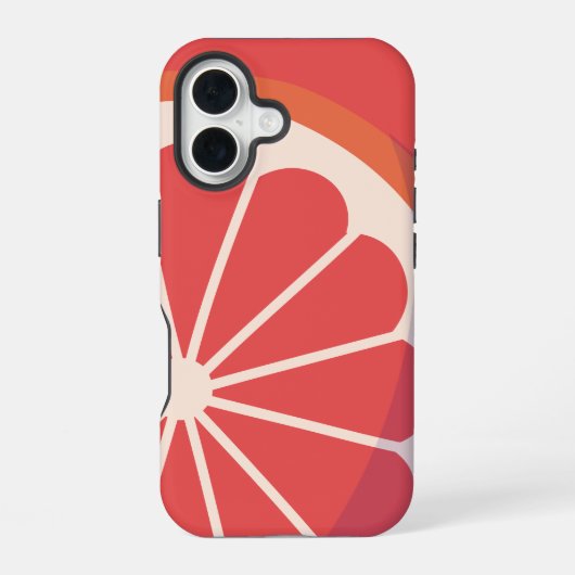 オレンジ色のセルカバー iPhone 16ケース (裏面)