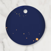 オレンジ色のセージの花ネイビー感謝していブ・ブルー フェイバータグ (裏面)