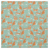 オレンジ色のタビー猫が物を倒す ファブリック (見本)