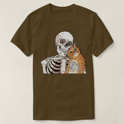オレンジ色のタビー猫の友人 Tシャツ (デザイン正面)