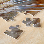 オレンジ色のタビー猫の目の近く ジグソーパズル (側面)