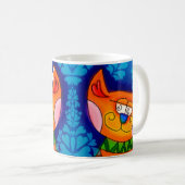 オレンジ色のタビー猫 コーヒーマグカップ (正面右)