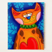 オレンジ色のタビー猫 プランナー手帳 (裏面)