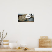 オレンジ色のタビー猫 ポスター (キッチン)