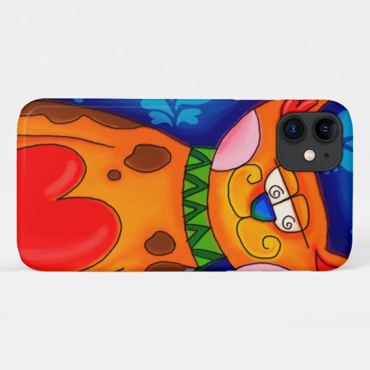 オレンジ色のタビー猫 Case-Mate iPhoneケース (裏面(横))