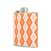オレンジ色のダイヤモンドパターン フラスク (左)