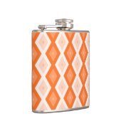 オレンジ色のダイヤモンドパターン フラスク (右)