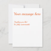 オレンジ色のダイヤモンドパターン 出欠カード (裏面)