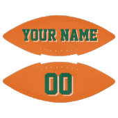 オレンジ色のダークグリーンとホワイトカスタムサッカー アメリカンフットボール (パネル)
