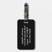 オレンジ色のチアリーダー ラゲッジタグ (裏面縦)