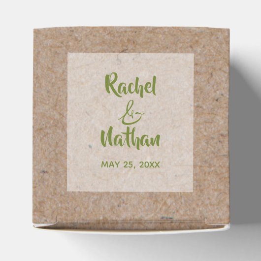 オレンジ色のチューリップがデザインされたクラフト紙の2インチパーティーファボリーボックス フェイバーボックス (上部)