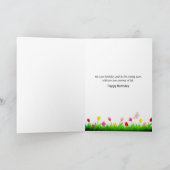 オレンジ色のチューリップと窓 カード (内部)