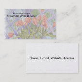 オレンジ色のチューリップのカスタマイズ可能な名刺 名刺 (正面/裏面)