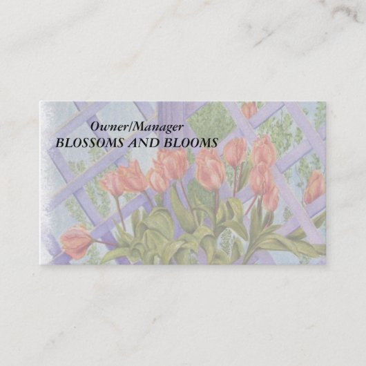 オレンジ色のチューリップのカスタマイズ可能な名刺 名刺 (正面)