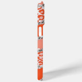 オレンジ色のチーター柄プリント Case-Mate iPhoneケース (裏面 / 右)