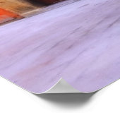 オレンジ色のツリーかわいらし ポスター (角)