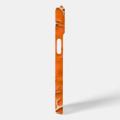 オレンジ色のテクスチャーiPhoneケース オーガニックパターン Case-Mate iPhoneケース (裏面 / 右)