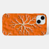 オレンジ色のテクスチャーiPhoneケース オーガニックパターン Case-Mate iPhoneケース (裏面 (横))