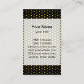 オレンジ色のテクノドットモダンブラック 名刺 (裏面)