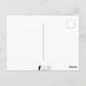 オレンジ色のデイジー花びらハート水滴写真 ポストカード (裏面)