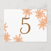 オレンジ色のデイジー表の番号 ポストカード (裏面)